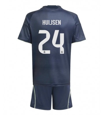 Real Madrid Dean Huijsen #24 Replik Auswärtstrikot Kinder 2025-26 Kurzarm (+ Kurze Hosen)
